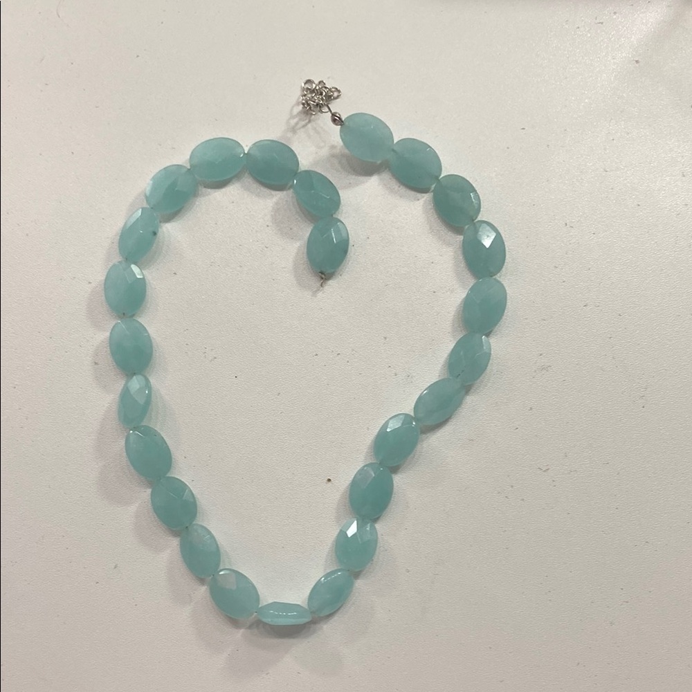 Elegant Blue Beaded Necklace